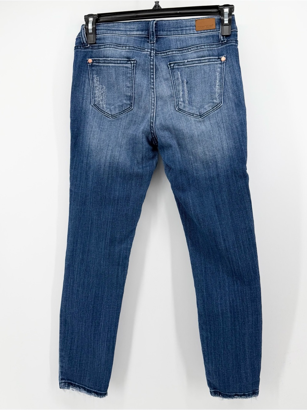 Judy Blue Sienna Distressed Raw Hem Skinny Jeans, Women's Size 9/29 - Picture 3 of 9
